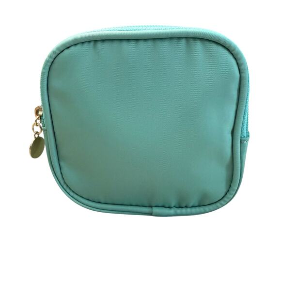 Nylon Small Makeup Pouch Double Zipper Cosmetic Bag Travel - Picture 1 of 8